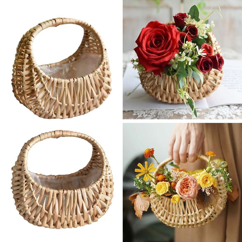 Gardening Tools Girls - Keranjang bunga rotan Willow keranjang pengaturan